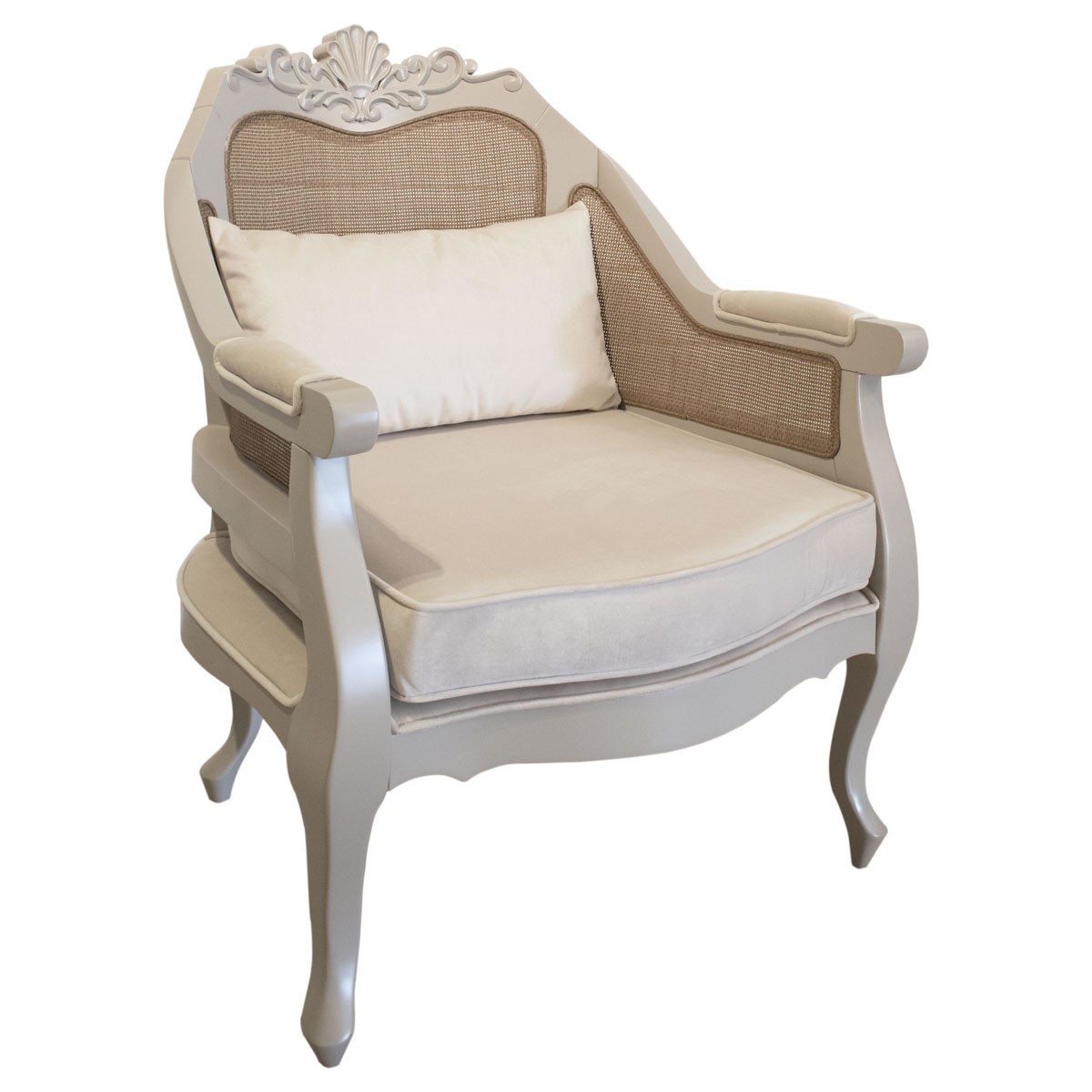 Poltrona Leroy Victorine Palha Noruega - Fendi Nouveau
