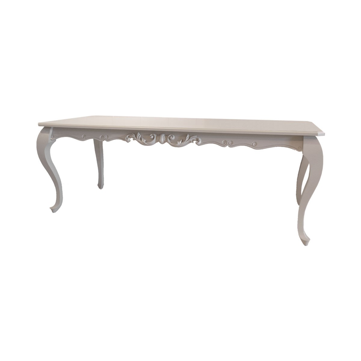 Mesa de Jantar Clássica Entalhada Laqueada Fendi