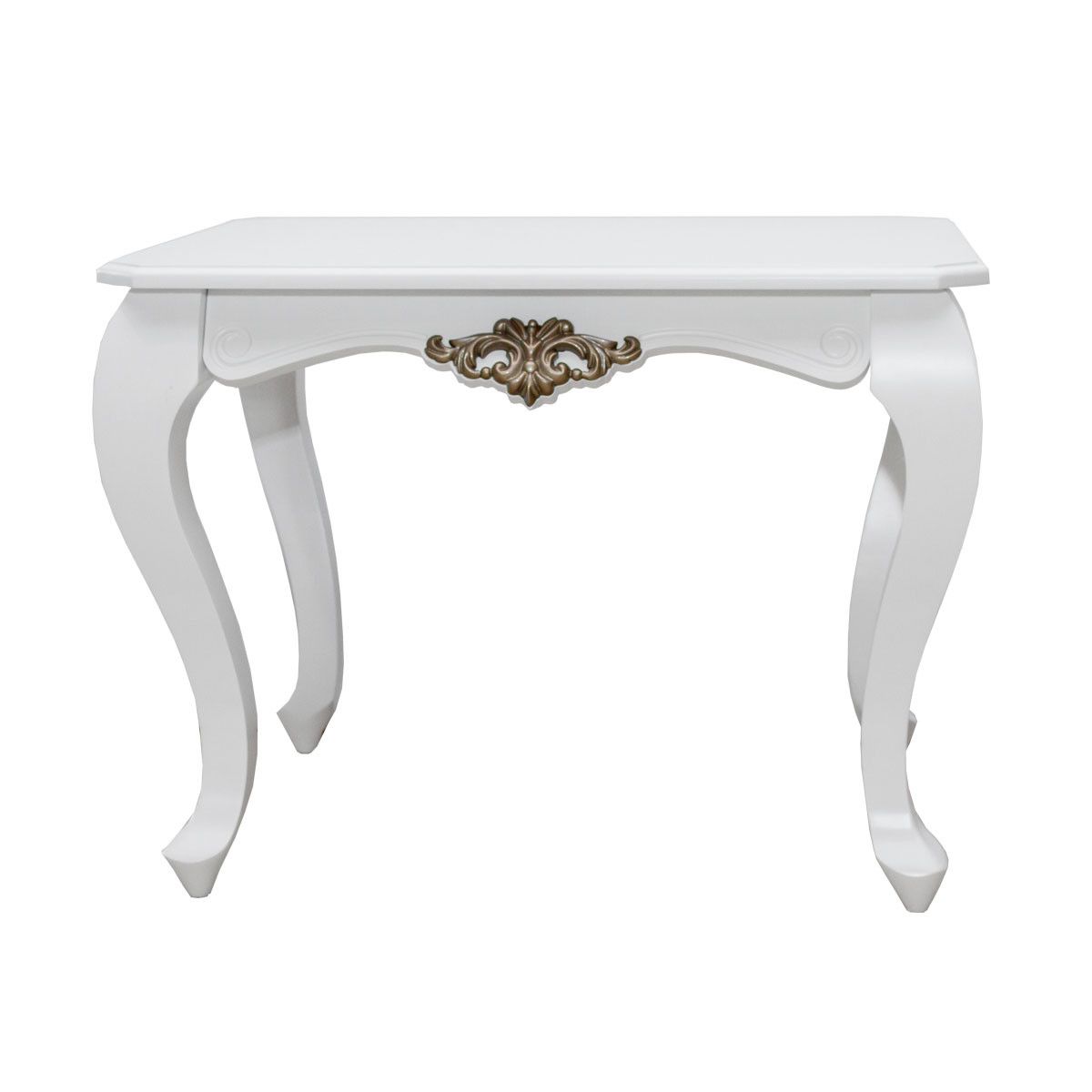 Mesa de Apoio Provençal Lavanda M - Branco com Fendi Lumiére